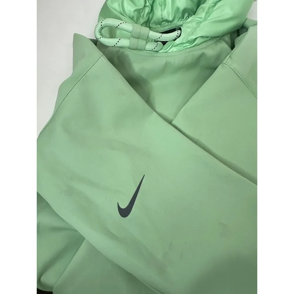 Nike Hoodie Women's Large City Ready Pullover Snap Pullover‎ Swoosh Logo Green
